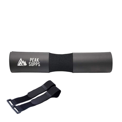 (Black) Barbell protection pad with fasteners - Squats, Hip Thrusts 2