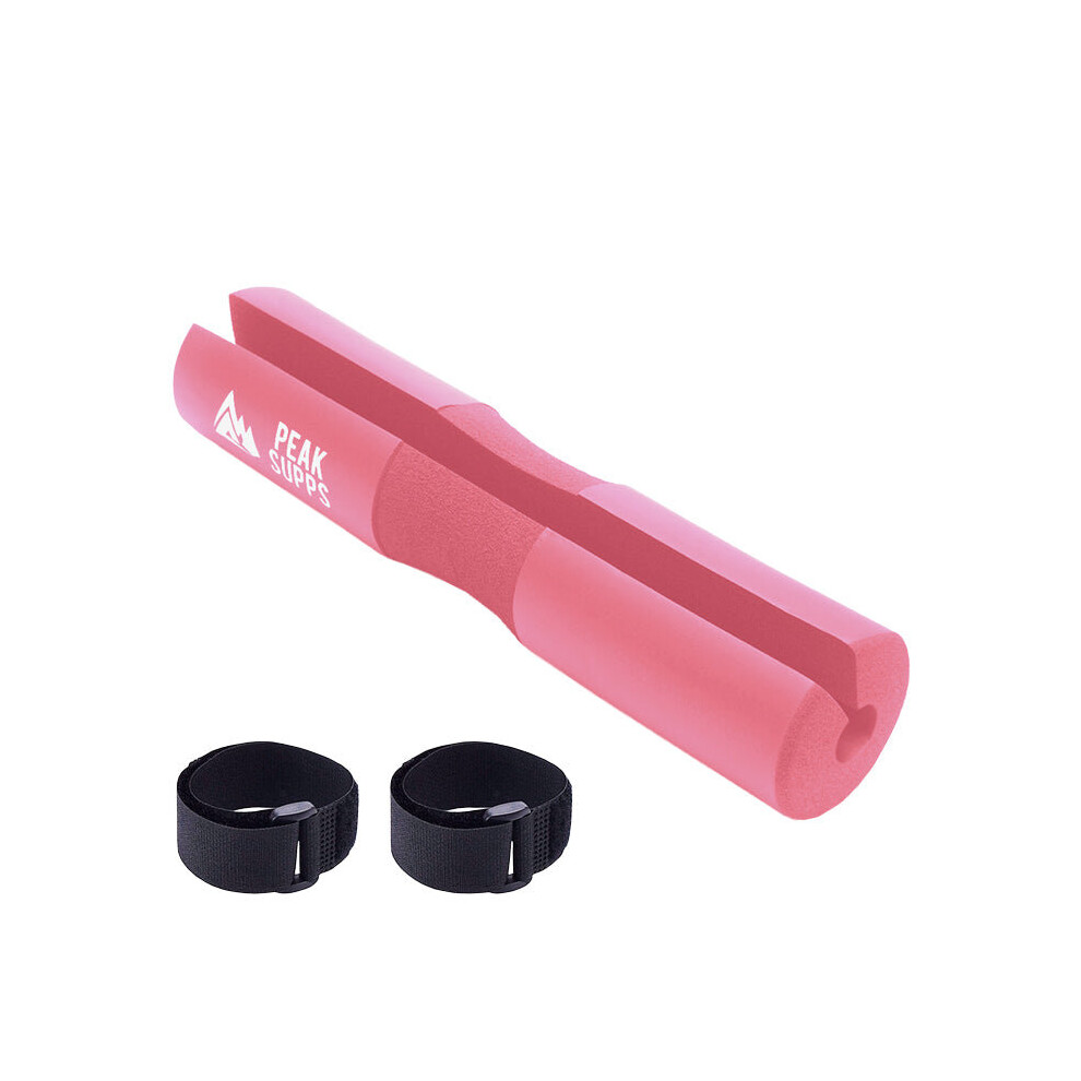 Peak Supps Pink (Pink) Barbell Protection Pad With Fasteners - Squats, Hip Thrusts