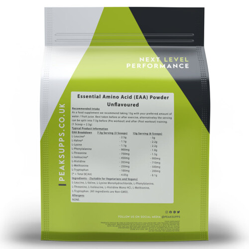 (Sour Apple, 500g) Essential Amino Acids (EAA) Powder - Vegan 2
