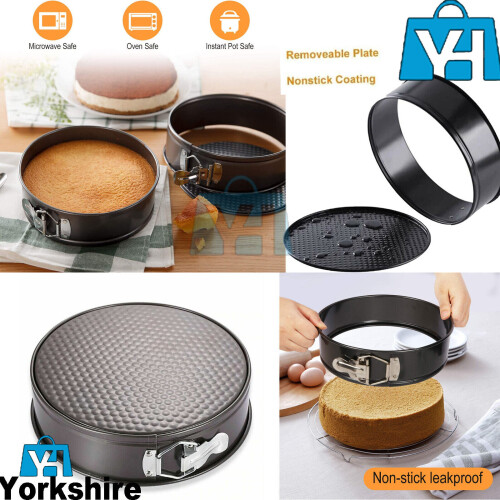 3Pcs Non Stick Spring Form Round Cup Cake Baking Tin Tray Pan Bakeware 2