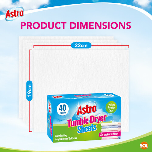 SOL (280 sheets (7 x 40pk)) Tumble Dryer Sheets Fresh Linen Scented 1