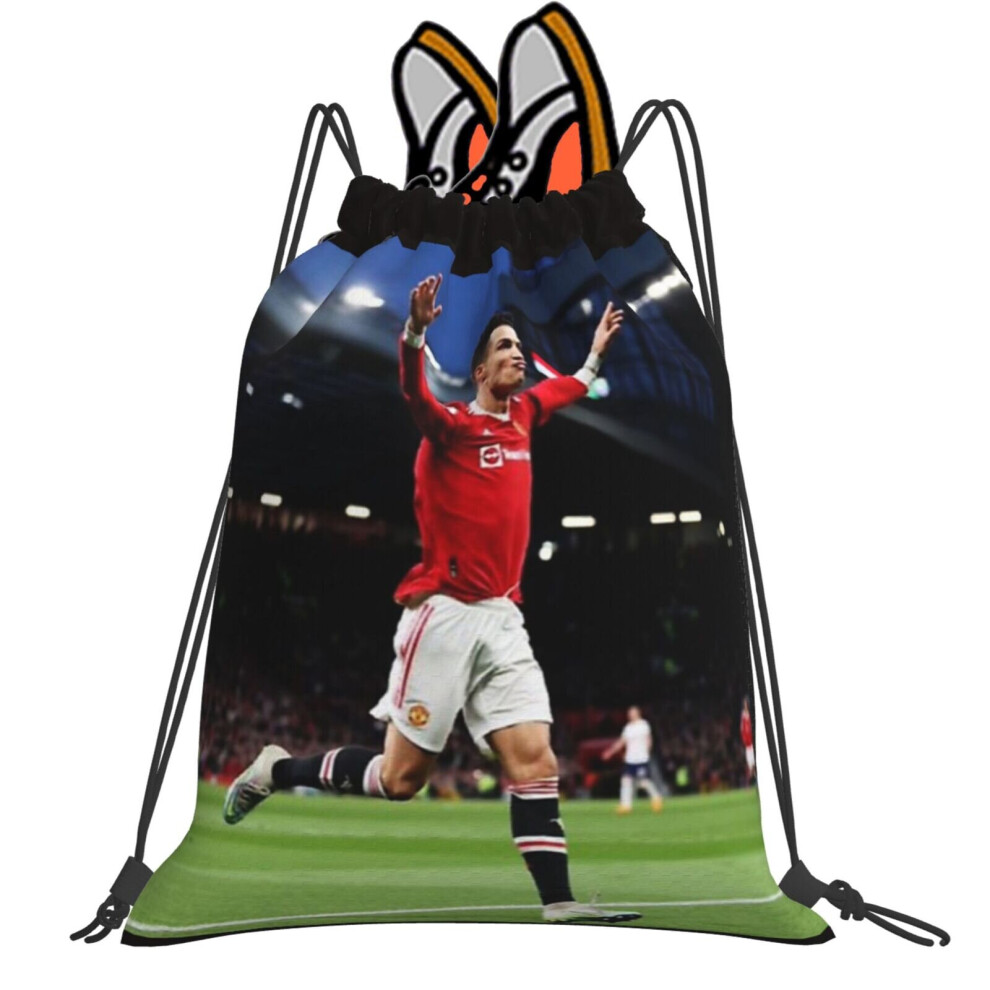 Drawstring Bag Ronaldo Hat Trick United Sport Gym Bag Travel Adult Kid