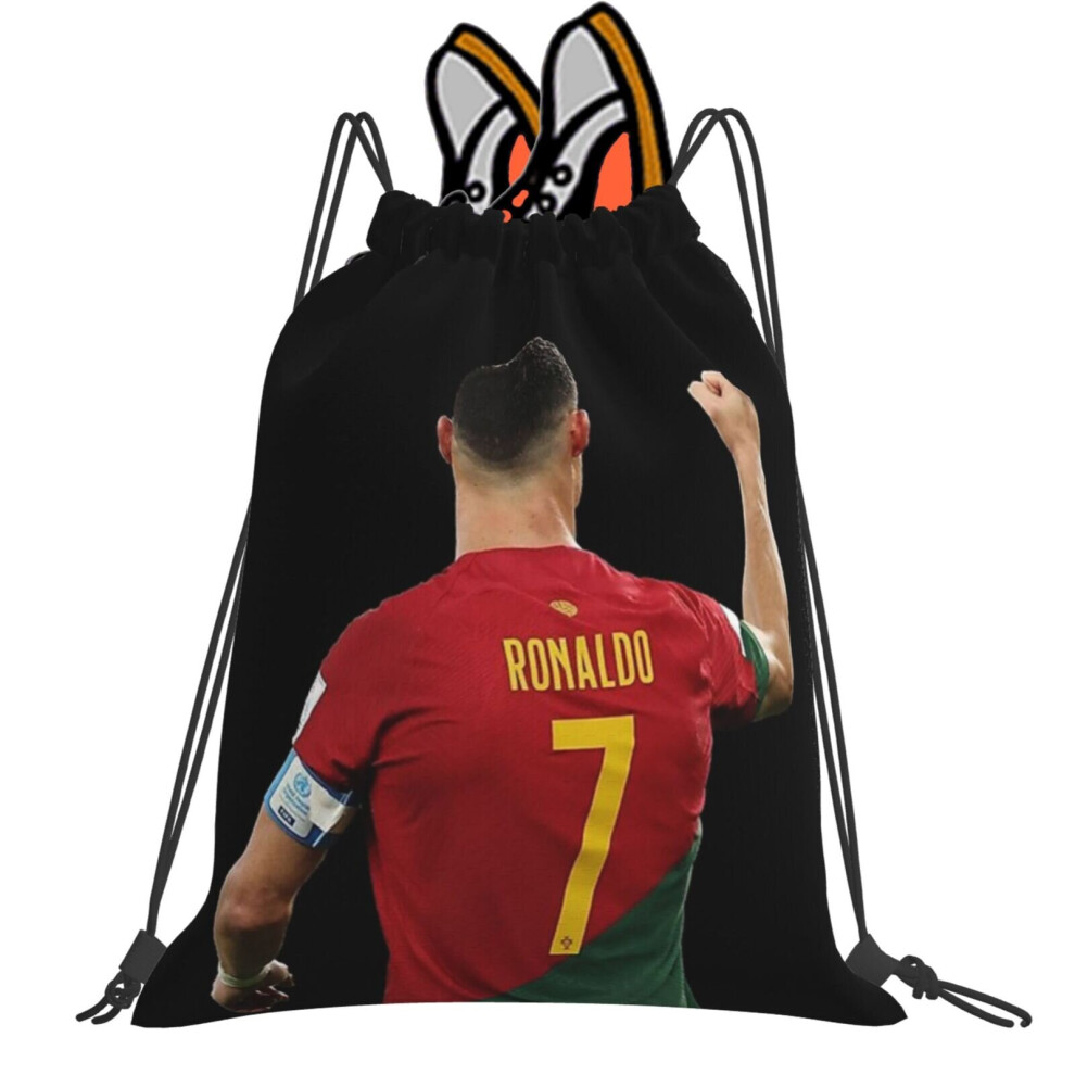 Drawstring Bag Cristiano Ronaldo Sport Gym Bag Travel Adult Kid