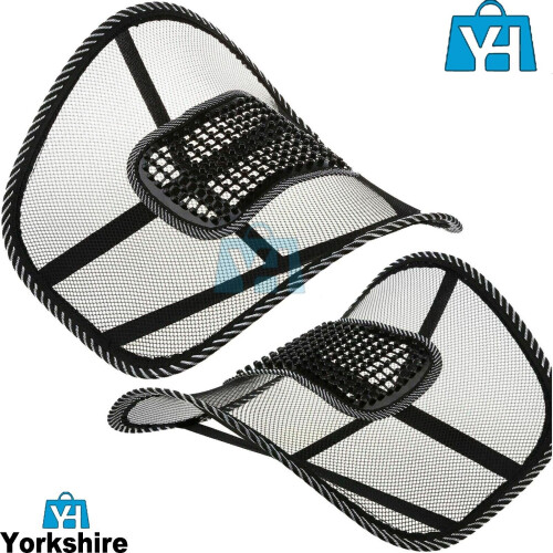 Back Support Lower Lumbar Car Seat Office Pain Relief Mesh Cushion 1