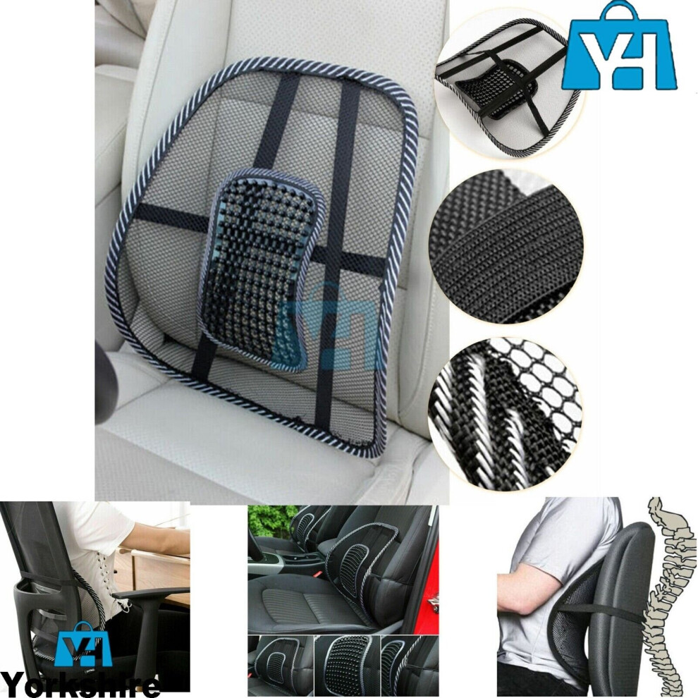 Back Support Lower Lumbar Car Seat Office Pain Relief Mesh Cushion