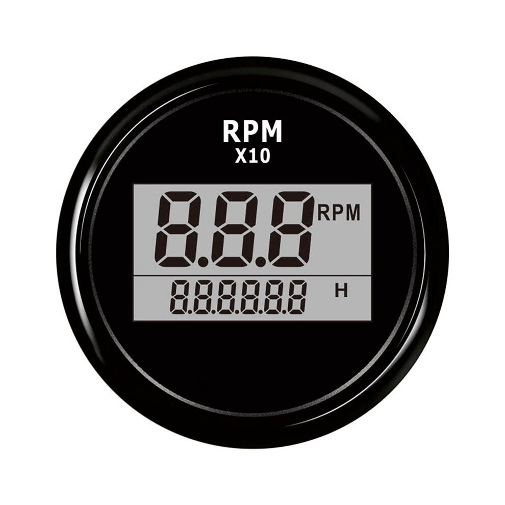 Boat Led Digital Tachometer Engine Hour Meter Marine Outboard Rv Rpm Meter Gauge 4762016943882