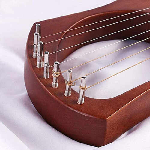 7-String Lyre Harp Mahogany Solid Wooden Metal Strings Stringed Instruments 1