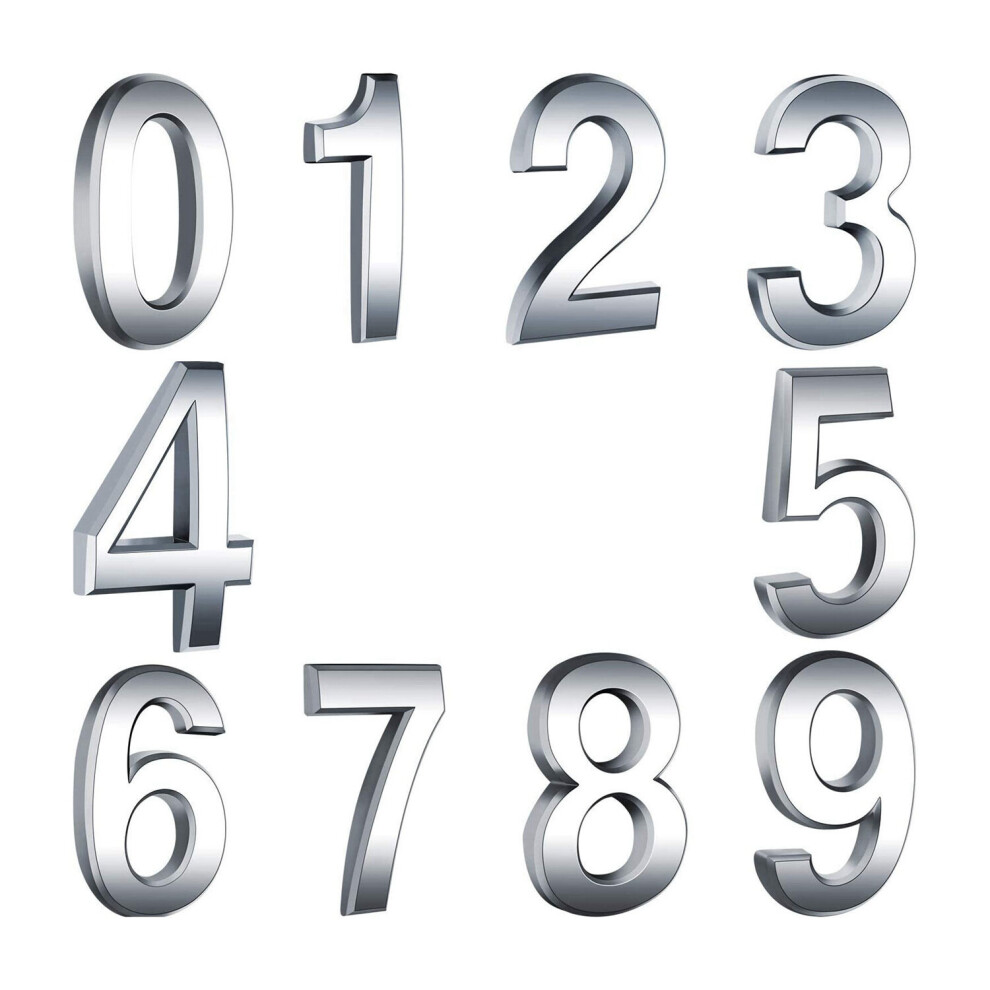 10 Pieces Self-Adhesive Door House Numbers Numbers Street Address Numbers for Residence and Signs, 0 to 9