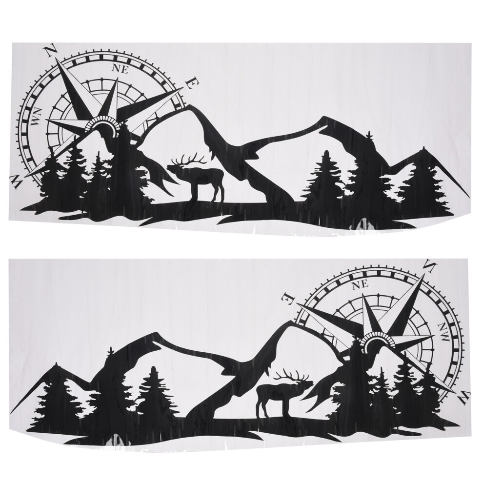 Rv Motorhome Universal Body Sticker Diy Compass Navigation Animal Decal Sticker Decoration For Car Trailer 4762016917661