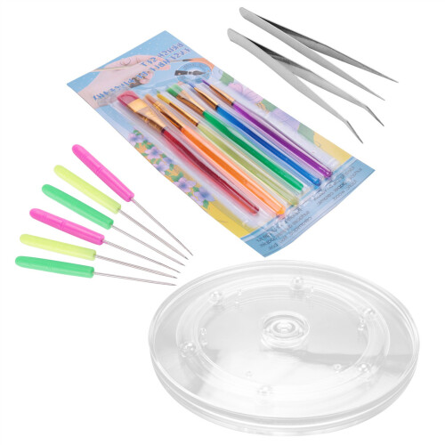 15 Pcs Cookie Decorating Kit Supplies,Cookie Turntable,Cookie Brushes,Scriber Needles for Kitchen 2