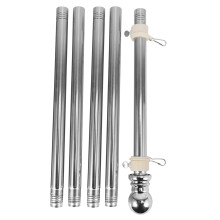 Flagpole, Stainless Steel Flagpole, Suitable for House Courtyard Garden, Anti-Rust Flag Holder (Silver Pole Only)