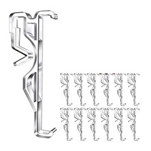 Valance Clips, Clear Plastic Valance Clips for Blinds, Window Blind Clips for Horizontal Blind Valance (12 PCS)