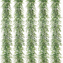 5 Packs 30Ft Artificial Eucalyptus Garlands Greenery Vines Faux Hanging Plants for Wedding Table Backdrop Arch