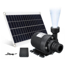 50W Solar Water Pump 800L/H DC12V Low Noise Solar Water Fountain Pump Garden Family Water Fountain Irrigation Pump