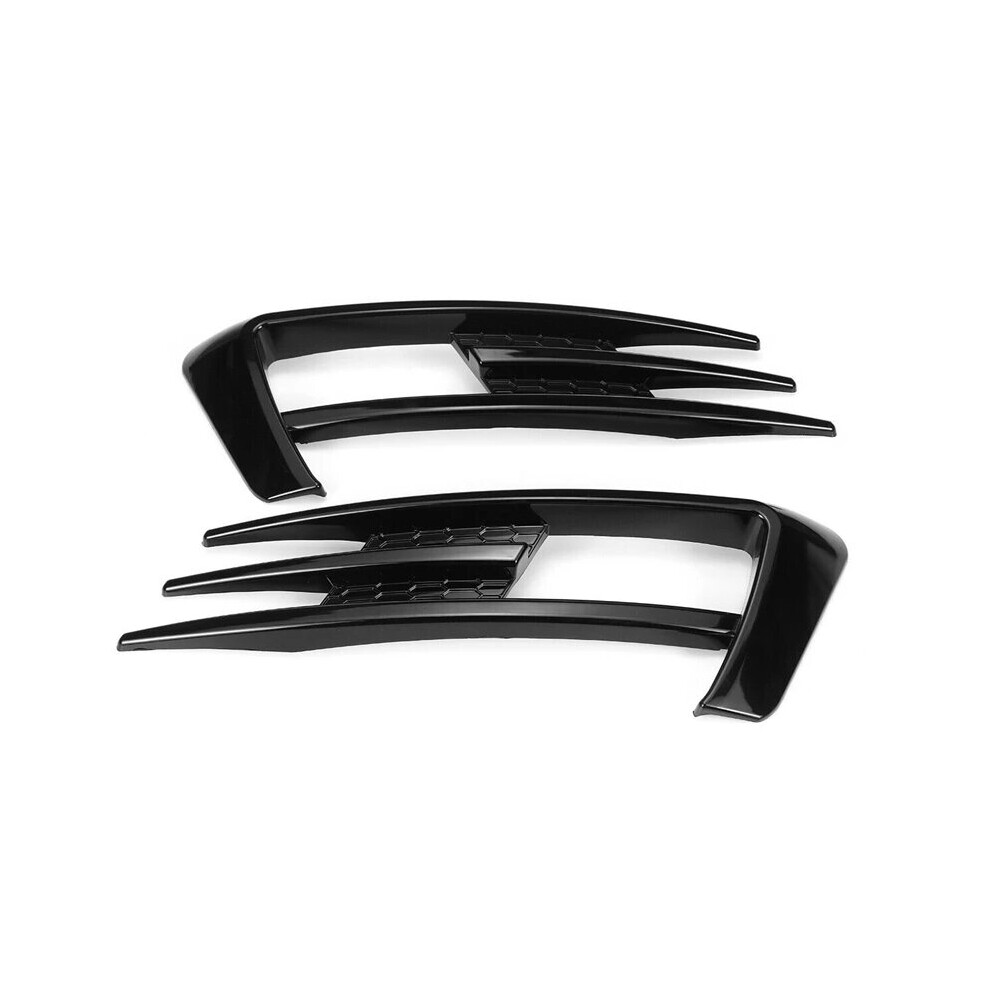 For Golf 7 Mk7 2013-2017 Gloss Car Bumper Fog Grille Cover Trim Black/Light 4762016917050
