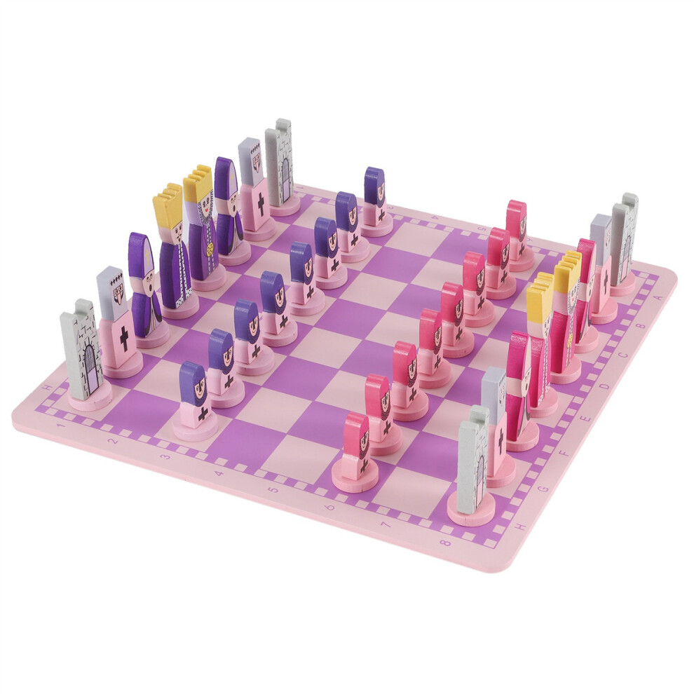 Travel Chess Set with Chess Board Educational Toys and Adults Pink-image-OPC-PBG5RHG-NEW