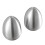 2 Pieces Stainless Steel Pepper Shaker Egg Shaped Salt Shaker Set Kitchen Tool 1