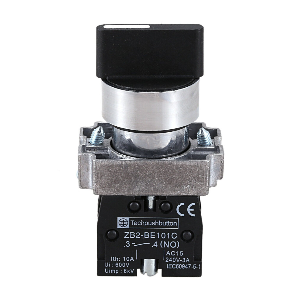 22Mm Latching 2 No 3-Position Selector Select Switch Zb2-Be101c Black 4762016923433