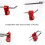 Peg Hook Lock Stop Lock 100 Pieces Plastic Red Stop Lock Anti-Theft Lock Retail Pin Hook Safety Display Hook Lock 4