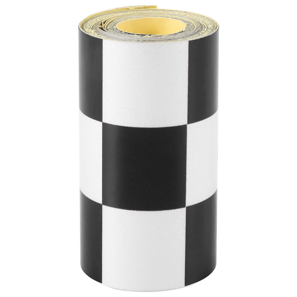 3 Inch Checkered Decal Tape Car Motorcycle Bike Tank Sticker Black/White 4762016923174