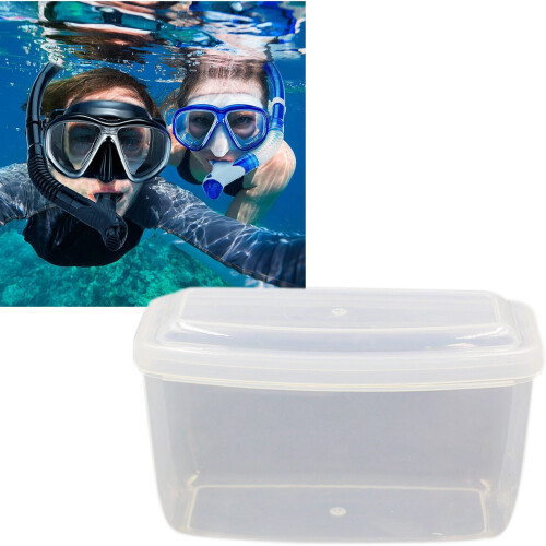 2Pack Scuba Mask Box Diving Snorkel Mask Storage Case Pressure-Proof Dust-Proof Case 1