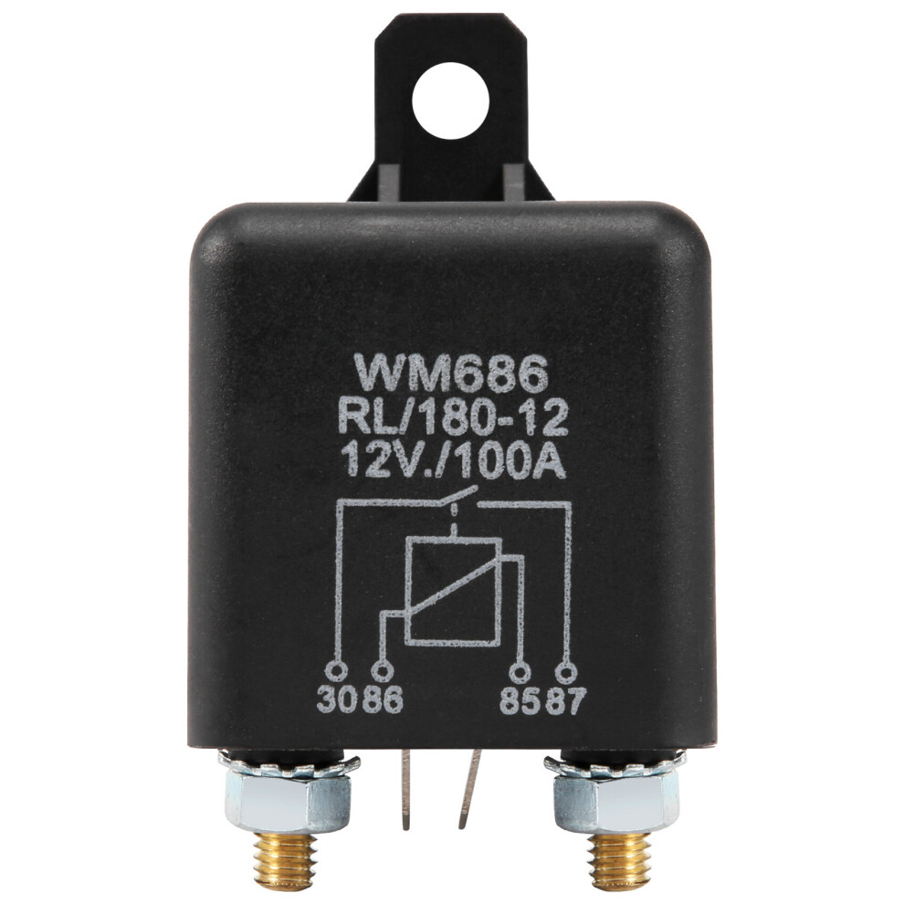 12V 100Amp 4-Pin Heavy Duty On/Off Switch Split Charge Relay For Auto Boat Van Black 4762016923150
