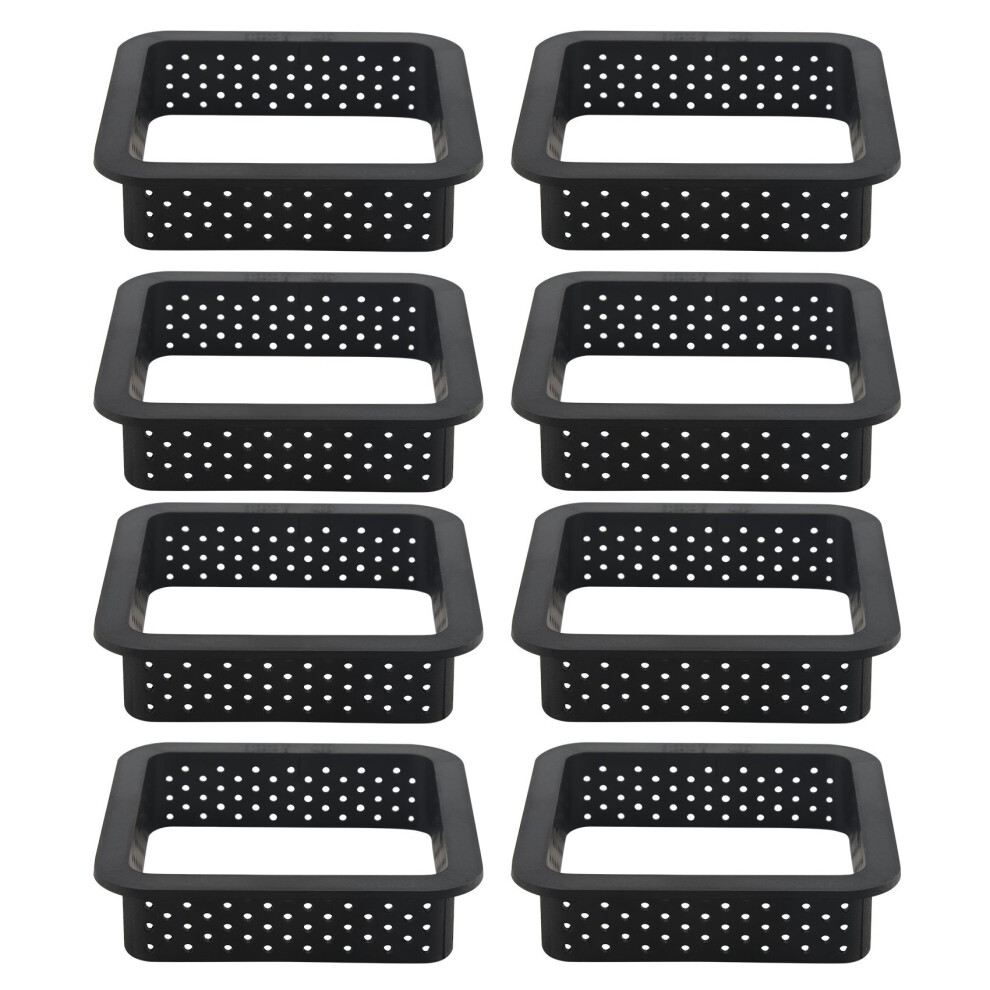 10 Pieces Square Tart Rings Heat-Resistant Perforated Cake Mousse Ring Non Stick Bakeware Tart Mini Cake Mold Cake Rings