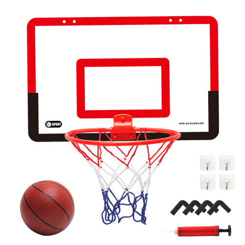 Indoor Mini Basketball Hoop Set Adjustable Mini Basketball Hoop Set Basketball Toy Gifts Red