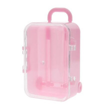 Pink mini roller travel suitcase candy box personality wedding candy box luggage trolley case candy toy small storage box