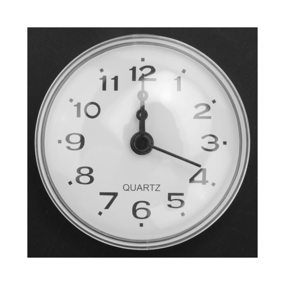 7Cm Waterproof Kitchen Bathroom Shower Clock Suction Cup Sucker Wall Black Tlily