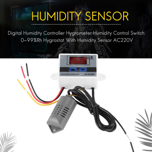 Digital Humidity Controller Hygrometer Humidity Control Switch 0~99%Rh Hygrostat With Humidity Sensor AC220V 2