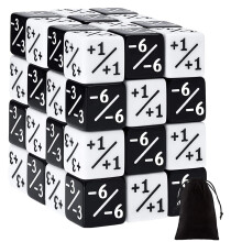 48 Pieces 16mm Counters Loyalty D6 Square for ,,Card Gaming