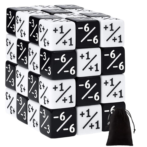 48 Pieces 16mm Counters Loyalty D6 Square for ,,Card Gaming