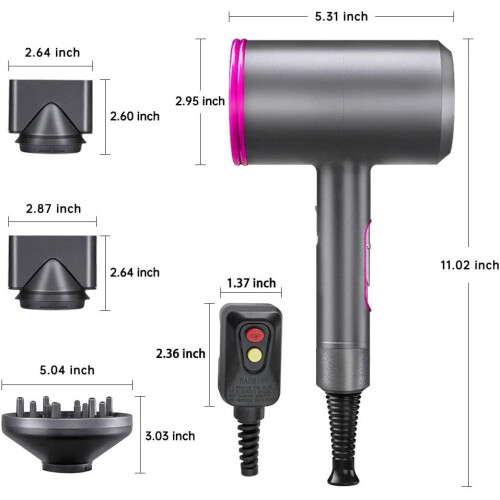 Professional 2000W fast drying negative ion with diffuser hair dryer 1