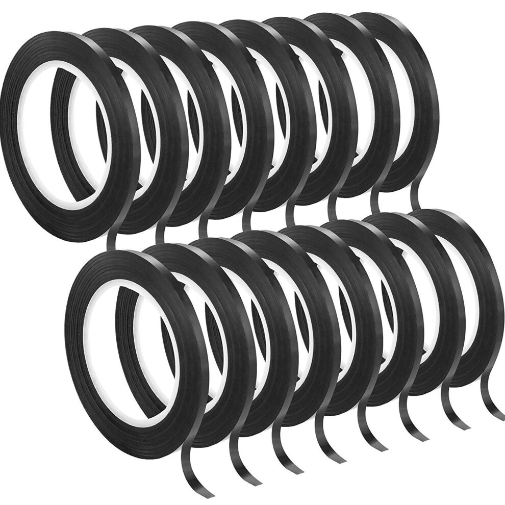 16 Pcs Whiteboard Graphic Chart Tape,Dry Erase Board Art Tape,Thin Black Gridding Graphic Tape,3Mm Width,Glossy Black 4762016926519