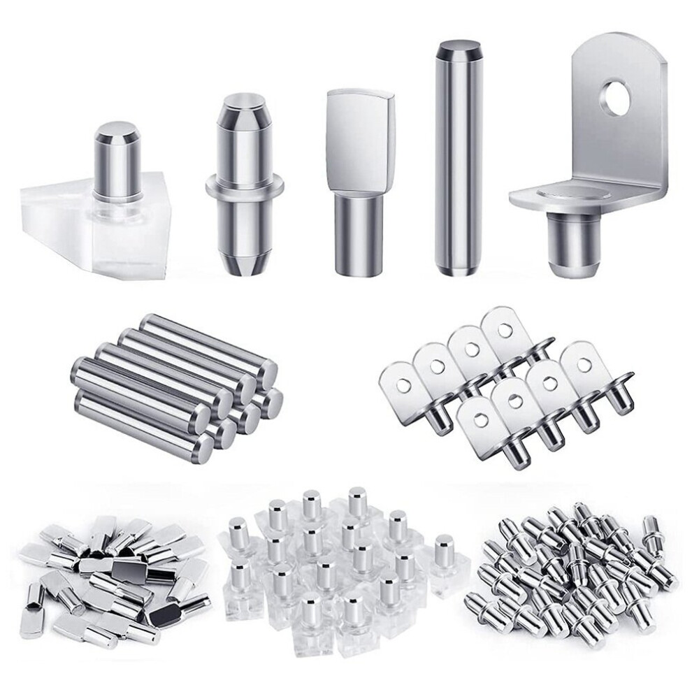 120Pcs Shelf Pegs Kit, 5 Styles Shelf Pins Shelf Support Pegs, Cabinet Shelf Pegs For Shelves Bookcase Bookshelf Pegs 4762016920814