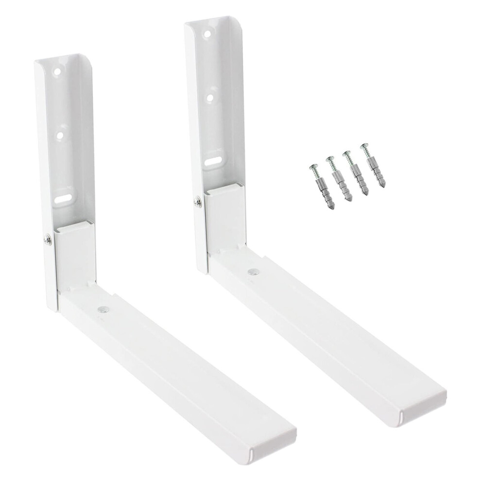 Universal Extendable Wall Mounting Brackets for Microwave White