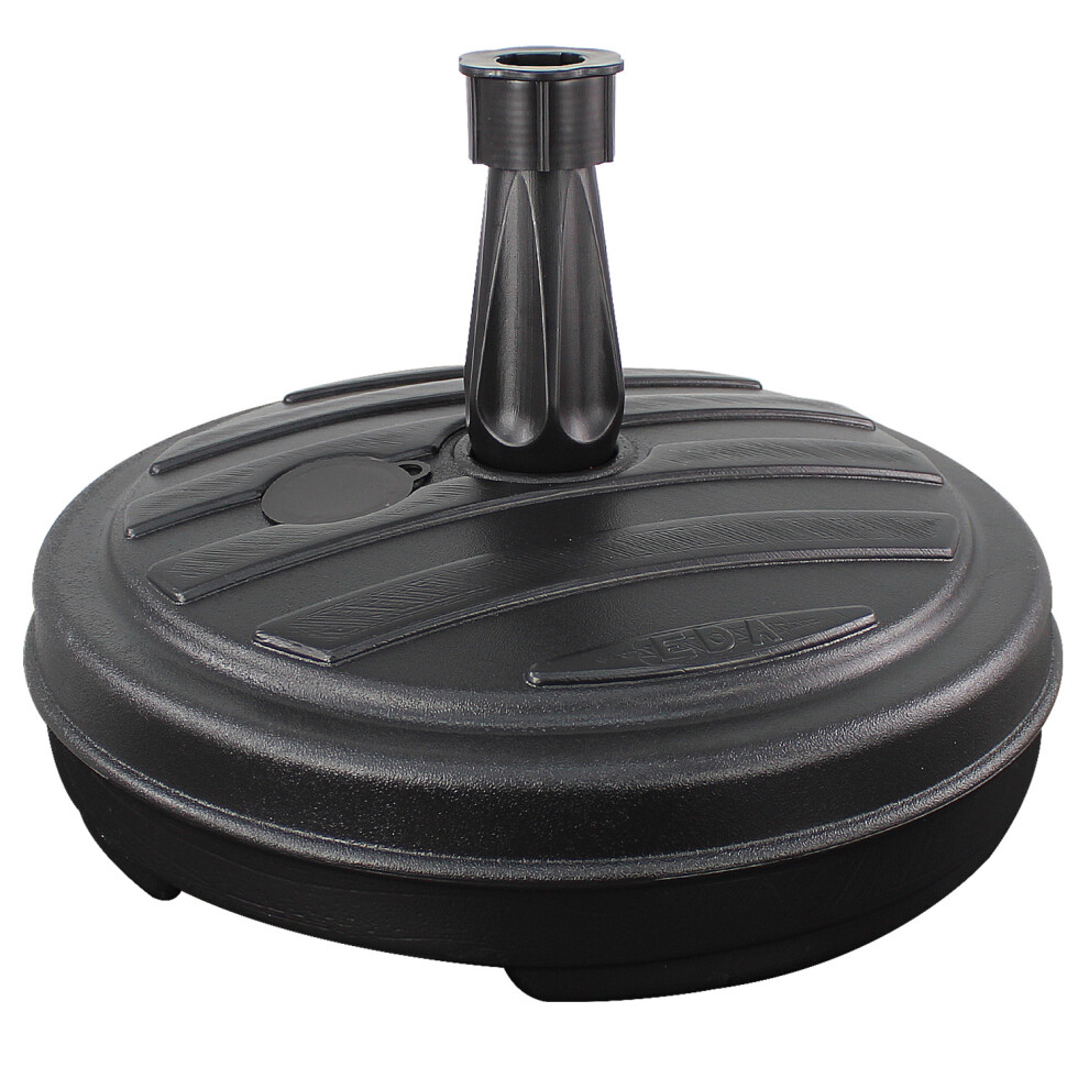 (1) Black Parasol Base, 13L Umbrella Base for Sunshade, Shelter from Sun, Garden Shade Parasol Support, Parasol Stand,  Fill with Sand or Water
