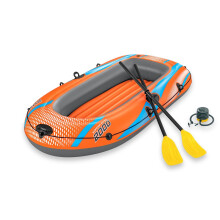 Canoe - BESTWAY - Set di zattera Kondor Elite 2000 - 196 x 106 cm - 1 adulto + 1 bambino - max 120 kg - pompa a pedale - 2 pagaie