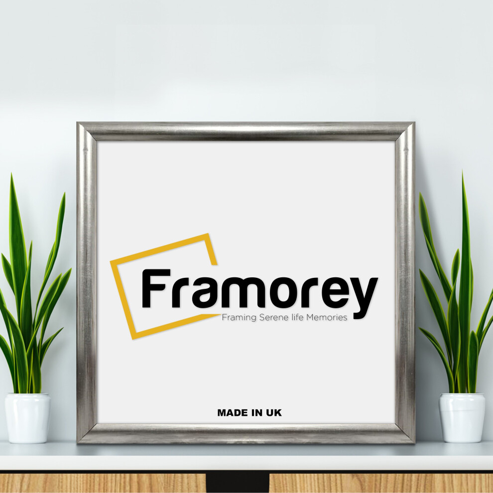 (60x60 CM) Silver Poster Frame / Square Size Wall Photo Frame / Modern Picture Frame / Handmade Gift