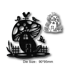 (B) mushroom house flowers and plants fairy 2021new metal cutting mold die dies