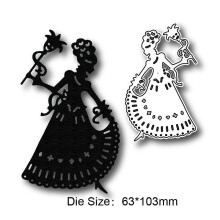 (E) Clothes ladies metal cutting mold decoration background scrapbook greeting card DIY