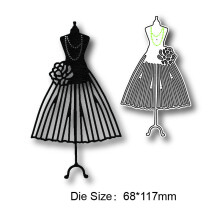 (B) Clothes ladies metal cutting mold decoration background scrapbook greeting card DIY