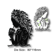 (C) Clothes ladies metal cutting mold decoration background scrapbook greeting card DIY
