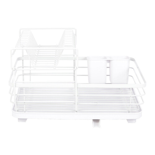 Living And Home 2 Tier Metal Dish Rack with Utensil Holder Kitchen Dish Drainer 2