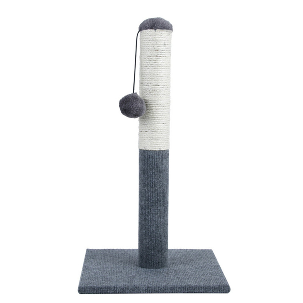 Photos - Other for Cats Living and Home Cat Scratching Post with Hanging Ball - Natural Sisal, Sturdy Square Base for Indoor Cats  (Grey, 55cm)