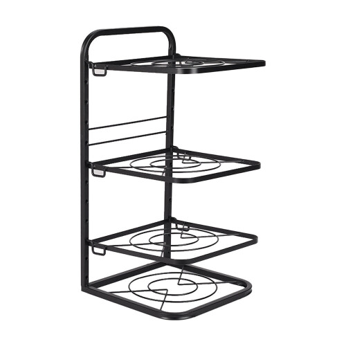 Living And Home (4 Tier) Kitchen Pot Pan Racks Adjustable Cookware Holder Stand 2