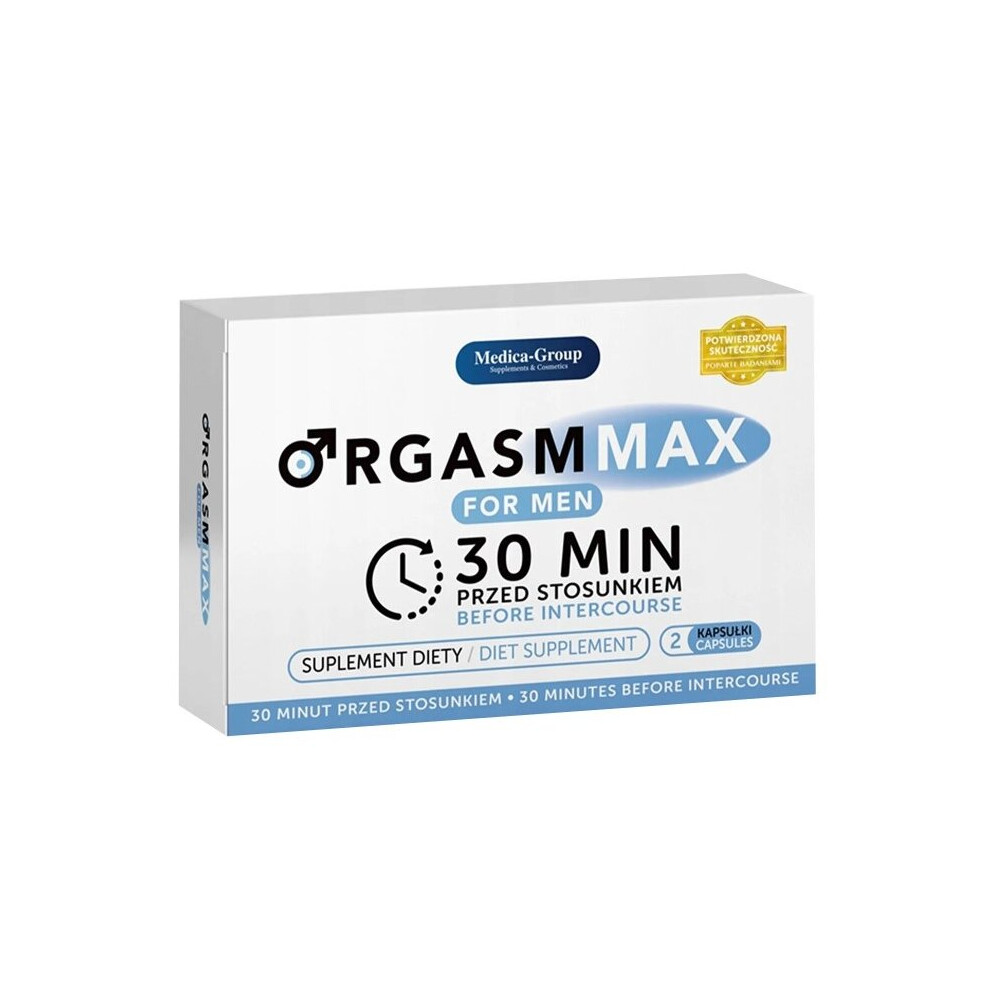 Medica-Group Orgasm Max For Men - Natural Libido Support, 2-Capsule Dose With Maca, Ginseng & 100 Mg Caffeine