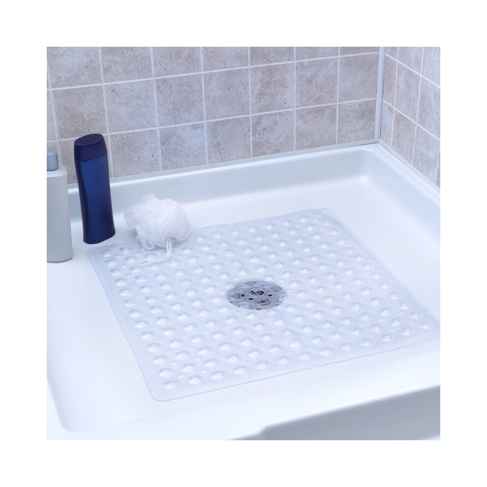 (53 x 53 cm, Crystal Clear) Non Slip Bath Mat Bath Tub Shower Mat Anti Allergy Bath Mat-image-OPC-PB9M7XD-NEW