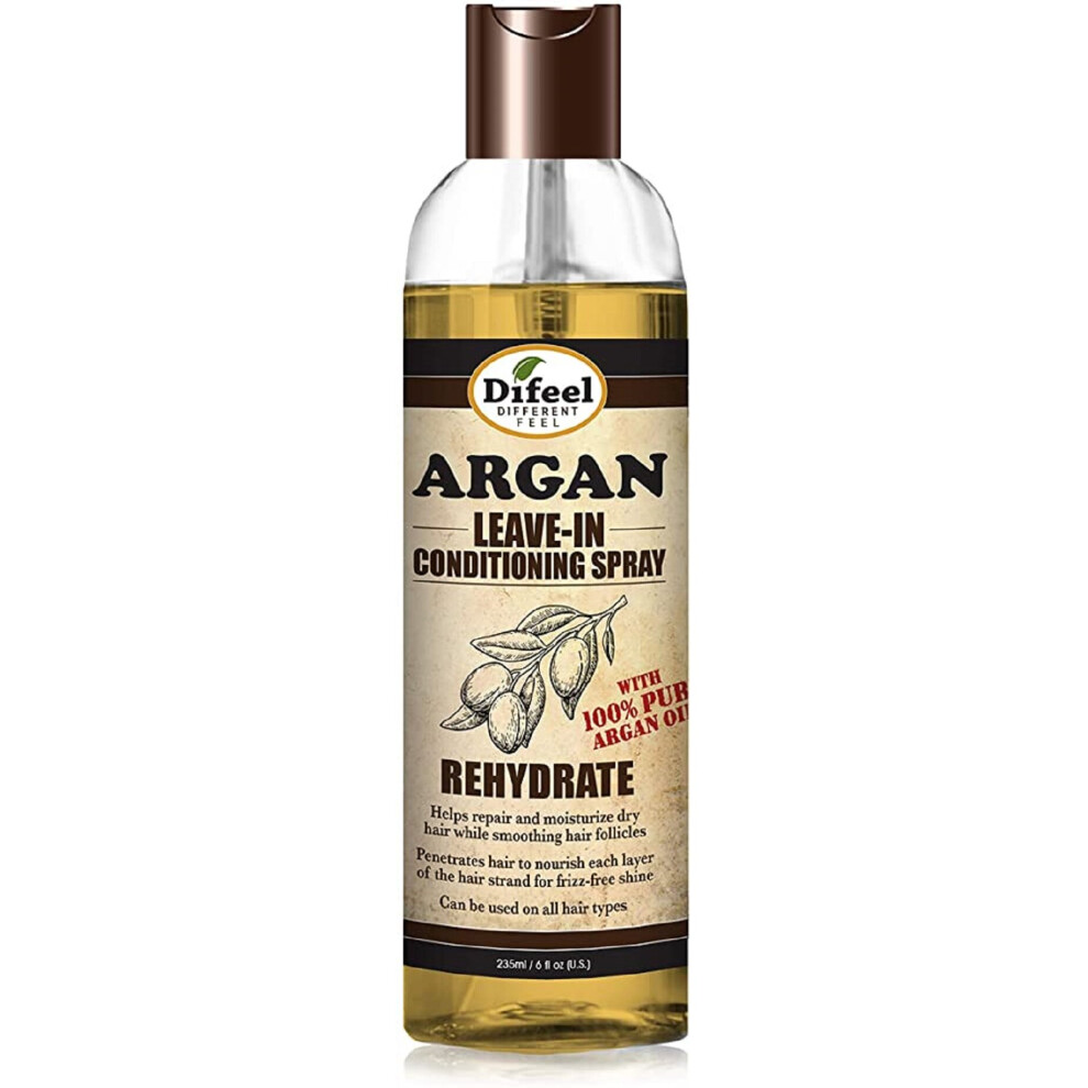 Difeel Argan Difeel Rehydrate Leave In Conditioning Spray 6Oz